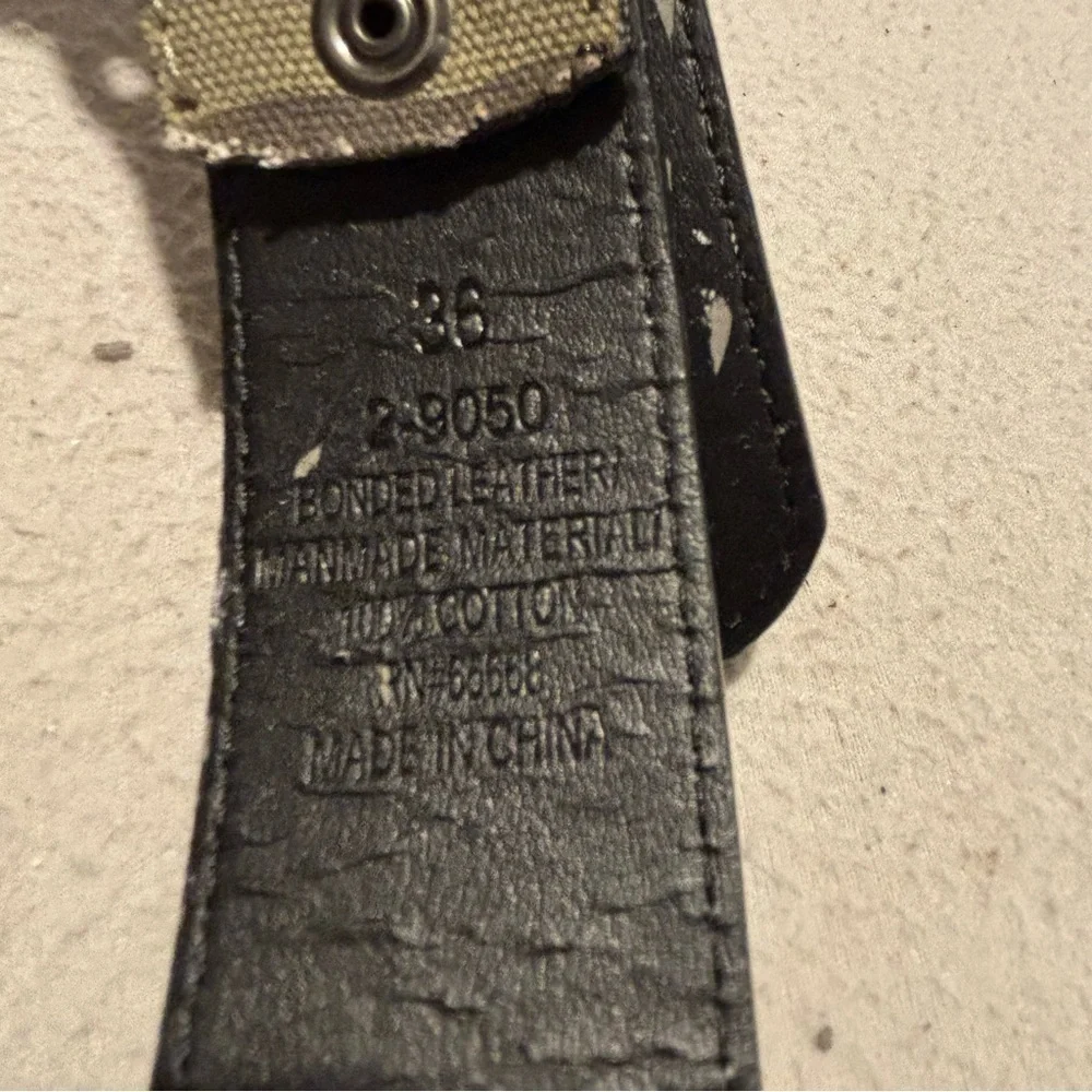 Men's Camo Canvas Faux Ammunition Studded Belt Sz 36 Gorpcore Streetwear